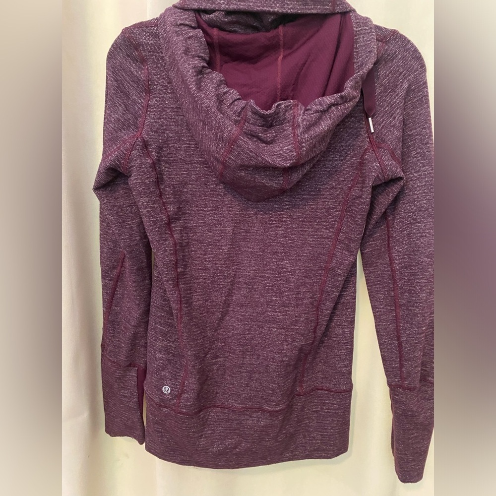 Lululemon Womens Hooded Stride Jacket Heathered Plum 4 Activewear Sporty Yoga - Picture 2 of 7